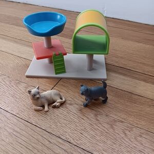 Plastic Cat Playset